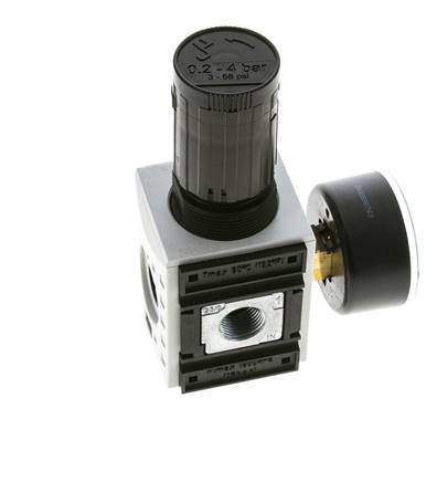 Precisiedrukregelaar voor spruitstukassemblage G1/4''&3/8'' 2500l/min 0.2-4.0bar/3-58psi PA Futura 1