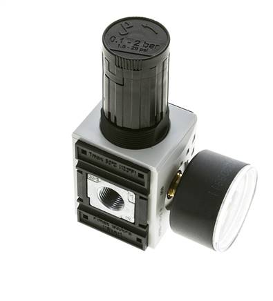 Nauwkeurige Drukregelaar voor Manifold Assemblage G1/4''&3/8'' 2500l/min 0.1-2.0bar/1-29psi PA Futura 1