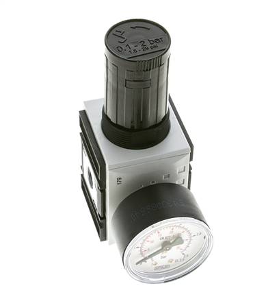 Precisiedrukregelaar voor spruitstukassemblage G1/4'' 2000l/min 0.1-2.0bar/1-29psi PA Futura 1