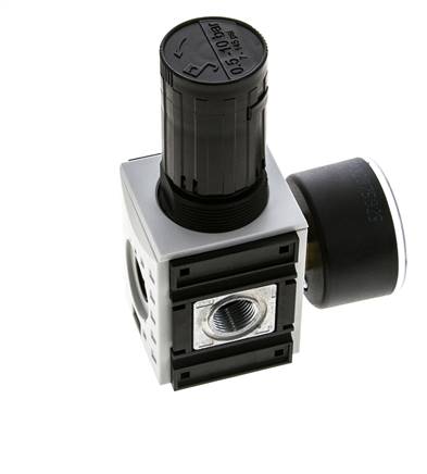 Drukregelaar voor Verdeelblok G1/4'' en 3/8'' 2500l/min 0,5-10,0bar/7-145psi Futura 1