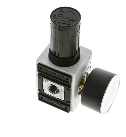 Drukregelaar voor Manifold Assemblage G1/4''&3/8'' 2500l/min 0.1-1.0bar/1-14psi PA Futura 1