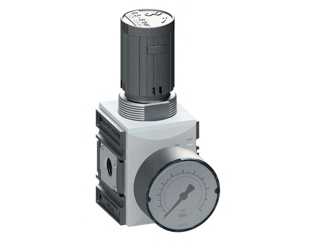 Drukregelaar voor Manifold Assemblage G1/4'' 2000l/min 0.1-2.0bar/1-29psi PA Futura 1