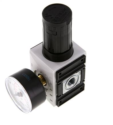 Precisie Drukregelaar G1/4'' 2000l/min 0.5-8.0bar/7-116psi PA Futura 1