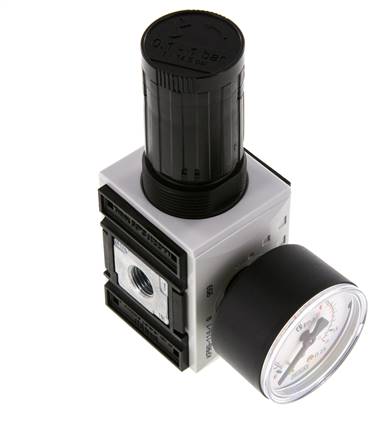 Precisie Drukregelaar G1/4'' 2000l/min 0.1-1.0bar/1-14psi PA Futura 1