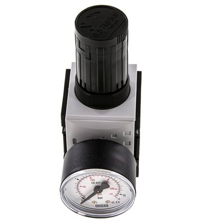 Precisie Drukregelaar G1/4'' 2000l/min 0.5-10.0bar/7-145psi PA Futura 1