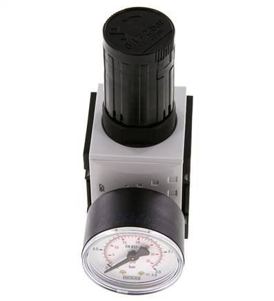 Precisie Drukregelaar G1/4'' 2000l/min 0.1-2.0bar/1-29psi PA Futura 1
