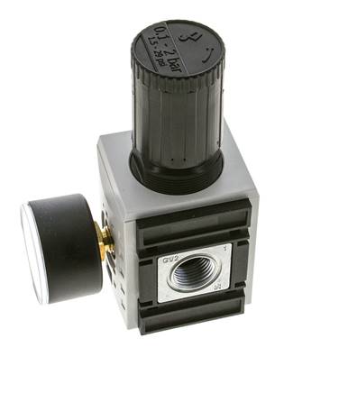 Precisiedrukregelaar voor spruitstukassemblage G1/2''&3/8'' 5200l/min 0.1-2.0bar/1-29psi PA Futura 2