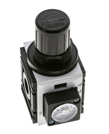 Drukregelaar voor Manifold Assemblage G1/4'' 1000l/min 0.2-4.0bar/3-58psi PA Futura 0
