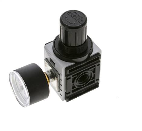 Drukregelaar voor Manifold Assemblage G1/4'' 1000l/min 0.5-8.0bar/7-116psi PA 40 mm Manometer Futura 0
