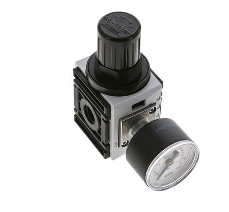 Drukregelaar voor Verdeelblok G1/4'' 1000l/min 0,5-10,0bar/7-145psi 40 mm Manometer Futura 0