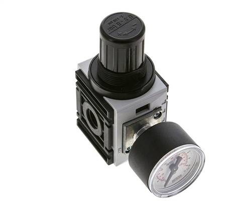 Drukregelaar voor Manifold Assemblage G1/4'' 1000l/min 0.5-8.0bar/7-116psi PA 40 mm Manometer Futura 0
