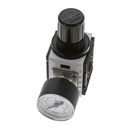 Drukregelaar voor Manifold Assemblage G1/4'' 1000l/min 0.2-4.0bar/3-58psi PA 40 mm Manometer Futura 0