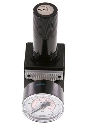 Precisie Drukregelaar G1/4'' 2100l/min 0.2-6.0bar/3-87psi Zink Spuitgiet Cilinderslot Multifix 1