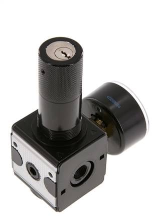 Precisie Drukregelaar G1/4'' 2100l/min 0.2-6.0bar/3-87psi Zink Spuitgiet Cilinderslot Multifix 1