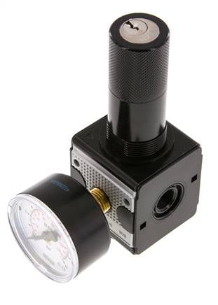 Precisie Drukregelaar G1/4'' 2100l/min 0.2-6.0bar/3-87psi Zink Spuitgiet Cilinderslot Multifix 1