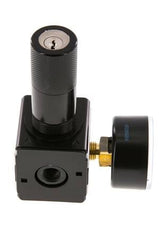 Precisie Drukregelaar G1/4'' 2100l/min 0.2-6.0bar/3-87psi Zink Spuitgiet Cilinderslot Multifix 1