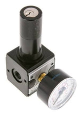 Precisie Drukregelaar G1/4'' 2100l/min 0.1-3.0bar/1-44psi Zink Spuitgiet Cilinderslot Multifix 1