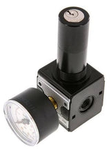 Precisie Drukregelaar G1/4'' 2100l/min 0.5-10.0bar/7-145psi Zink Spuitgiet Cilinderslot Multifix 1