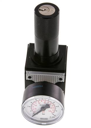 Drukregelaar G1/4'' 2100l/min 0.2-6.0bar/3-87psi Zinkspuitgietcilinder Vergrendeling Multifix 1