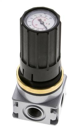 Drukregelaar voor spruitstukassemblage G1/4''&1/8'' 1700l/min 0.2-6.0bar/3-87psi Zinkspuitgiet Multifix 0