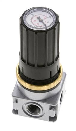 Drukregelaar voor spruitstukassemblage G1/4''&1/8'' 1700l/min 0.5-10.0bar/7-145psi Zinkspuitgiet Multifix 0