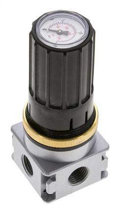 Drukregelaar voor spruitstukassemblage G1/4''&1/8'' 1700l/min 0.5-10.0bar/7-145psi Zinkspuitgiet Multifix 0