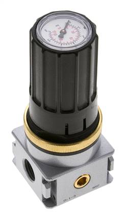 Drukregelaar voor Manifold Assemblage G1/4''&1/8'' 1700l/min 0.1-3.0bar/1-44psi Zinkspuitgiet Multifix 0