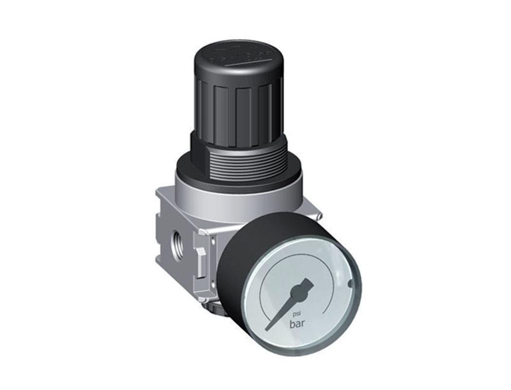 Drukregelaar G1/4'' 1450l/min 0.1-3.0bar/1-44psi Zinkspuitgietwerk 40 mm Manometer Multifix 0