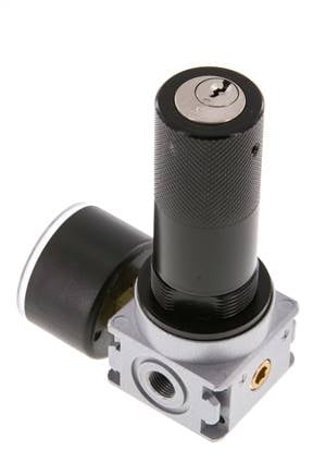 Drukregelaar G1/8'' 1450l/min 0,2-6,0bar/3-87psi 40 mm Manometer Cilinderlock Multifix 0