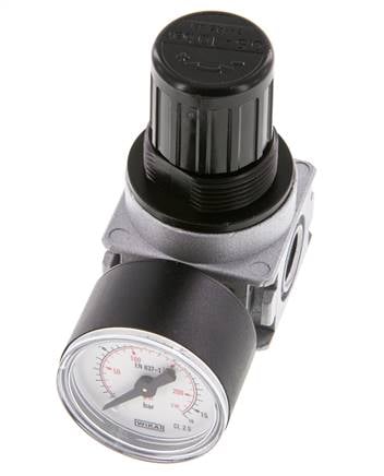 Drukregelaar G1/4'' 1450l/min 0.5-10.0bar/7-145psi Zinkspuitgietwerk 40 mm Manometer Multifix 0