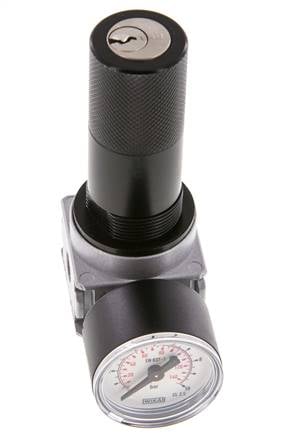 Drukregelaar G1/8'' 1450l/min 0,2-6,0bar/3-87psi 40 mm Manometer Cilinderlock Multifix 0