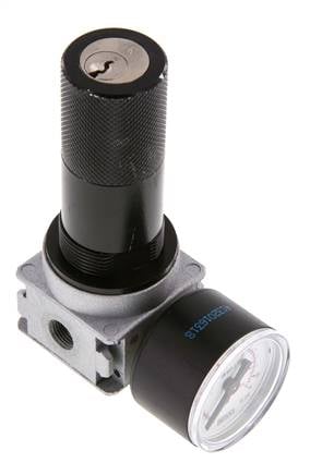 Drukregelaar G1/8'' 1450l/min 0,5-10,0bar/7-145psi 40 mm Manometer Cilinderlock Multifix 0