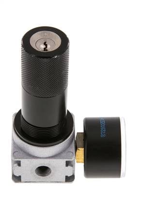 Drukregelaar G1/8'' 1450l/min 0,5-10,0bar/7-145psi 40 mm Manometer Cilinderlock Multifix 0