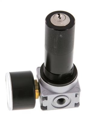Drukregelaar G1/8'' 1450l/min 0,2-6,0bar/3-87psi 40 mm Manometer Cilinderlock Multifix 0