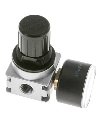 Drukregelaar voor Manifold Assemblage G1/4'' 1450l/min 0.5-10.0bar/7-145psi Zink Spuitgietwerk 40 mm Manometer Multifix 0