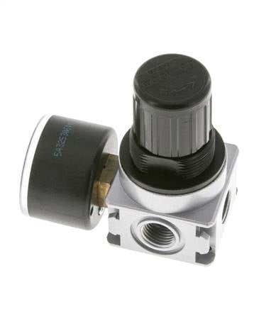 Drukregelaar voor Manifold Assemblage G1/4'' 1450l/min 0.5-10.0bar/7-145psi Zink Spuitgietwerk 40 mm Manometer Multifix 0