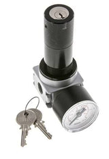 Drukregelaar voor Manifold Assemblage G1/4'' 1450l/min 0.1-3.0bar/1-44psi Zink Spuitgietwerk 40 mm Manometer Cilinderslot Multifix 0