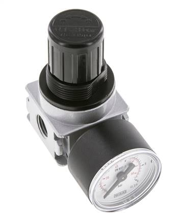 Drukregelaar voor Manifold Assemblage G1/4'' 1450l/min 0.1-3.0bar/1-44psi Zink Spuitgietwerk 40 mm Manometer Multifix 0