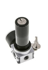 Drukregelaar voor Manifold Assemblage G1/4'' 1450l/min 0.1-3.0bar/1-44psi Zink Spuitgietwerk 40 mm Manometer Cilinderslot Multifix 0