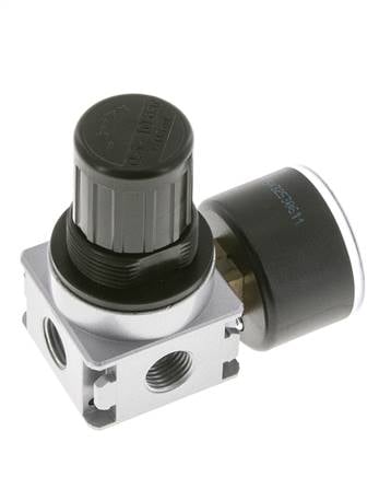 Drukregelaar voor Manifold Assemblage G1/4'' 1450l/min 0.5-10.0bar/7-145psi Zink Spuitgietwerk 40 mm Manometer Multifix 0