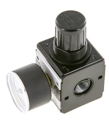 Drukregelaar voor Manifold Assemblage G1/4'' 2250l/min 0.1-3.0bar/1-44psi Zink Spuitgietwerk 40 mm Manometer Multifix 1