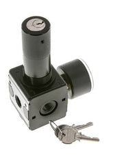 Drukregelaar voor Manifold Assemblage G1/4'' 2250l/min 0.2-6.0bar/3-87psi Zink Spuitgiet 40 mm Manometer Cilinderslot Multifix 1