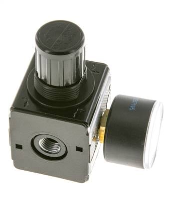 Drukregelaar voor Manifold Assemblage G1/4'' 2250l/min 0.2-6.0bar/3-87psi Zink Spuitgiet 40 mm Manometer Multifix 1