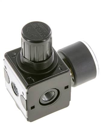 Drukregelaar voor Manifold Assemblage G1/4'' 2250l/min 0.1-3.0bar/1-44psi Zink Spuitgietwerk 40 mm Manometer Multifix 1