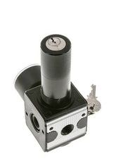 Drukregelaar voor Manifold Assemblage G1/4'' 2250l/min 0.2-6.0bar/3-87psi Zink Spuitgiet 40 mm Manometer Cilinderslot Multifix 1
