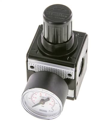 Drukregelaar voor Manifold Assemblage G1/4'' 2250l/min 0.1-3.0bar/1-44psi Zink Spuitgietwerk 40 mm Manometer Multifix 1