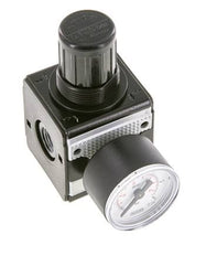 Drukregelaar voor Manifold Assemblage G1/4'' 2250l/min 0.1-3.0bar/1-44psi Zink Spuitgietwerk 40 mm Manometer Multifix 1