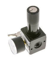 Drukregelaar voor Manifold Assemblage G1/4'' 2250l/min 0.5-16.0bar/7-232psi Zink Spuitgietwerk 40 mm Manometer Cilinderslot Multifix 1