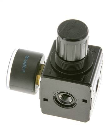 Drukregelaar voor Manifold Assemblage G1/4'' 2250l/min 0.2-6.0bar/3-87psi Zink Spuitgiet 40 mm Manometer Multifix 1