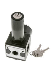 Drukregelaar voor Manifold Assemblage G1/4'' 2250l/min 0.2-6.0bar/3-87psi Zink Spuitgiet 40 mm Manometer Cilinderslot Multifix 1